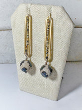 Load image into Gallery viewer, Dalmatian Jasper Mixed Metal Earrings