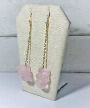 Load image into Gallery viewer, Pink Faux Sea Glass Nugget Earrings