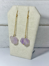 Load image into Gallery viewer, Raw Amethyst Drop Earrings