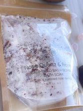 Load image into Gallery viewer, Rose & Rose Quartz Crumbled Bath Bomb Bath Soak