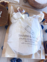 Load image into Gallery viewer, Sodalite & Sel Gris Crumbled Bath Bomb Bath Soak
