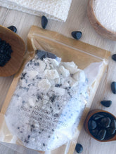 Load image into Gallery viewer, Obsidian & Black Sea Salt Crumbled Bath Bomb Bath Soak
