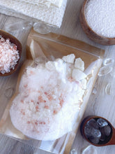 Load image into Gallery viewer, Quartz & Pink Himalayan Sea Salt Crumbled Bath Bomb Bath Soak