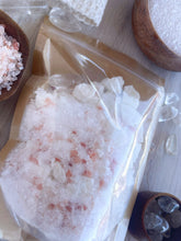 Load image into Gallery viewer, Quartz & Pink Himalayan Sea Salt Crumbled Bath Bomb Bath Soak