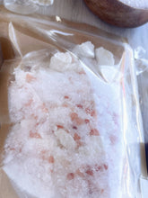 Load image into Gallery viewer, Quartz & Pink Himalayan Sea Salt Crumbled Bath Bomb Bath Soak