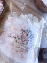 Load image into Gallery viewer, Quartz & Pink Himalayan Sea Salt Crumbled Bath Bomb Bath Soak