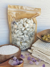 Load image into Gallery viewer, Amethyst & Chamomile with Melatonin Crumbled Bath Bomb Bath Soak