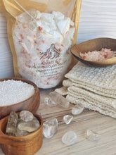 Load image into Gallery viewer, Quartz & Pink Himalayan Sea Salt Crumbled Bath Bomb Bath Soak