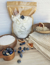 Load image into Gallery viewer, Sodalite & Sel Gris Crumbled Bath Bomb Bath Soak