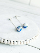 Load image into Gallery viewer, Bar Stud Back Drop Earrings - Rounds
