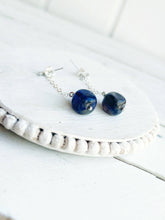 Load image into Gallery viewer, Bar Stud Back Drop Earrings - Rounds