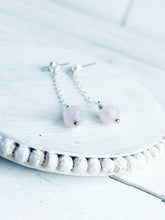 Load image into Gallery viewer, Bar Stud Back Drop Earrings - Rounds