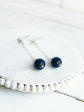 Load image into Gallery viewer, Bar Stud Back Drop Earrings - Rounds
