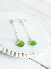 Load image into Gallery viewer, Bar Stud Back Drop Earrings - Briolettes