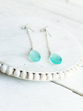 Load image into Gallery viewer, Bar Stud Back Drop Earrings - Briolettes