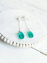 Load image into Gallery viewer, Bar Stud Back Drop Earrings - Briolettes