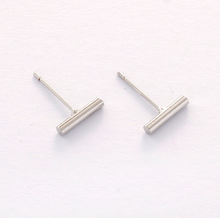 Load image into Gallery viewer, Bar Stud Back Drop Earrings - Rounds