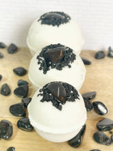 Load image into Gallery viewer, Obsidian & Black Lava Salt Bath Bomb
