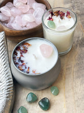 Load image into Gallery viewer, Rose Quartz & Rose Votive Candle