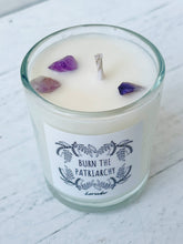 Load image into Gallery viewer, Burn the Patriarchy Amethyst Votive Candle