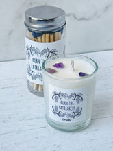 Load image into Gallery viewer, Burn the Patriarchy Amethyst Votive Candle