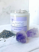 Load image into Gallery viewer, Amethyst & Lavender Organic Soy Wax Candle