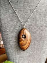 Load image into Gallery viewer, Wood and Gray Pearl Necklace
