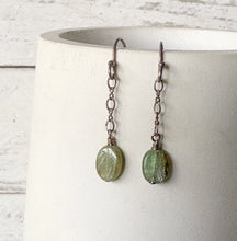 Load image into Gallery viewer, Green Kyanite Earrings
