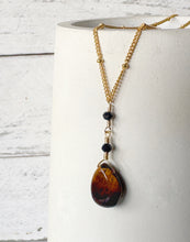 Load image into Gallery viewer, Tiger’s Eye &amp; Black Crystal Necklace

