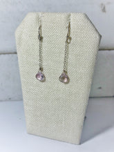 Load image into Gallery viewer, Faceted Amethyst Teardrop Earrings
