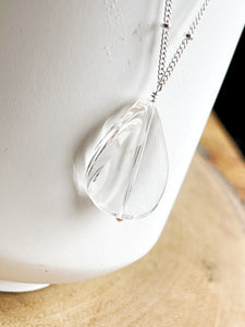 Curved Crystal Quartz Necklace