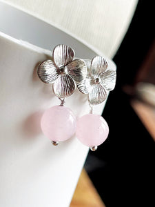 Silver Flower Spring Flower Earrings