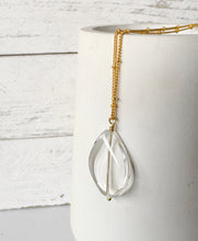 Load image into Gallery viewer, Curved Crystal Quartz Necklace
