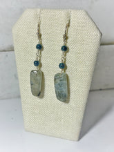 Load image into Gallery viewer, Labradorite and Obsidian Earrings

