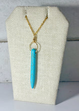 Load image into Gallery viewer, Blue Howlite Spear Necklace
