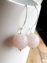 Load image into Gallery viewer, Rose Quartz Sphere Earrings
