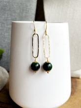Load image into Gallery viewer, Green Oval Earrings
