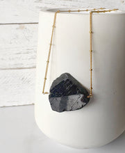 Load image into Gallery viewer, Obsidian Slab Necklace
