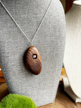 Load image into Gallery viewer, Wood and Gray Pearl Necklace
