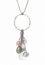 Load image into Gallery viewer, Mixed Gemstone Tassel Necklace
