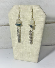 Load image into Gallery viewer, Black and White Quartz Tassel Earrings
