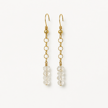 Load image into Gallery viewer, Crystal Quartz Stack Earrings
