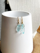 Load image into Gallery viewer, Blue Quartz Point Earrings
