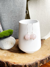 Load image into Gallery viewer, Rose Quartz Sphere Earrings
