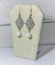 Load image into Gallery viewer, Crystal Star &amp; White Agate Earrings

