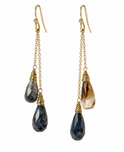 Load image into Gallery viewer, Double Agate Drop Earring

