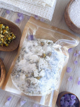 Load image into Gallery viewer, Amethyst &amp; Chamomile with Melatonin Crumbled Bath Bomb Bath Soak
