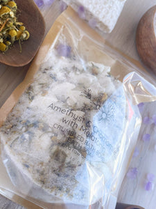 Amethyst & Chamomile with Melatonin Crumbled Bath Bomb Bath Soak