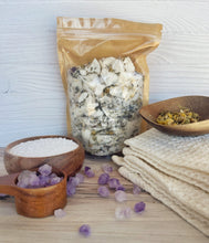 Load image into Gallery viewer, Amethyst &amp; Chamomile with Melatonin Crumbled Bath Bomb Bath Soak
