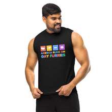 Load image into Gallery viewer, America Runs on Gay Furries Muscle Shirt
